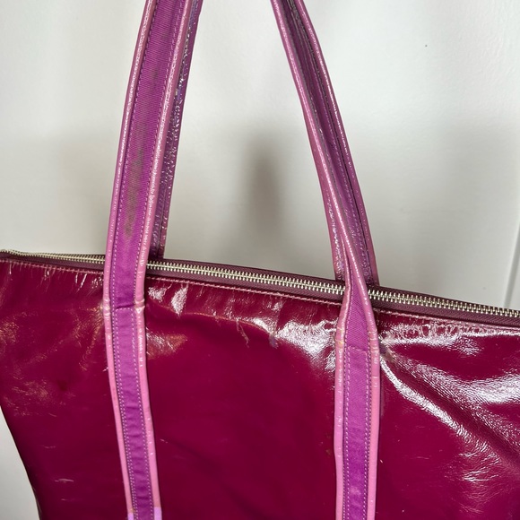 COACH • Daisy • Liquid Gloss Leather In Color Berry • Shoulder Tote Bag • RARE! - Picture 11 of 15
